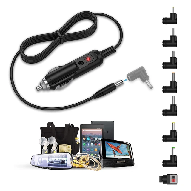 Cavo Alimentazione Auto Universale - 12V 2A, Con 8 Connettori, Per GPS, DVD, Altoparlanti - Foto 8