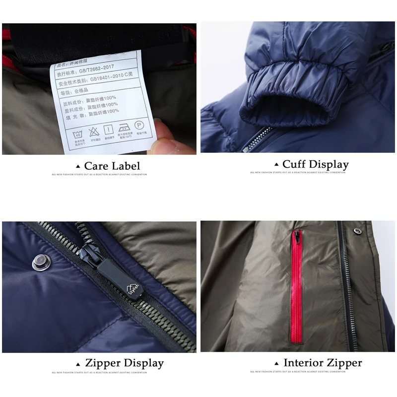 2024 Winter Men's Detachable Hat Jackets 2023 Mens Thicken Warm Coats Harajuku Cotton Padded Fashion Coat Cotton-padded Clothing