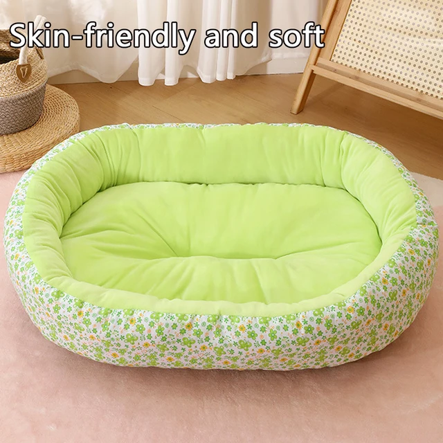 All Seasons Soft Flower Cute Small Cat Sofa Bed Comfortable Medium Dog Bed House Elastic Medium Cat Nest Kennel Accessories 3