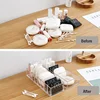 Transparent Acrylic Cosmetics Storage Box Compact Makeup Holder Jewelry Make Up Organizer for Home Plastic Desktop Storage Boxes 3