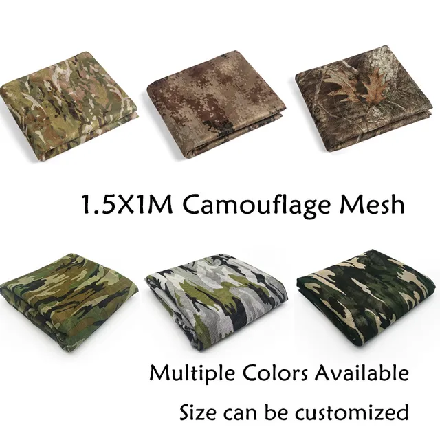 Enhance your outdoor experience with the 300D Camouflage Burlap Mesh Fabric Sun Shelter Shade Camo Net Garden Fence Decoration Outdoor 1.5M Wide Awning Cover