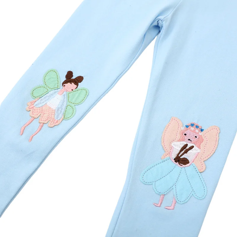 Jumping Meters 2-7T Autumn Spring Girls Leggings Pants Full Length Embroidery Girls  Baby Skinny Pencil Pants Cute Girls Pants