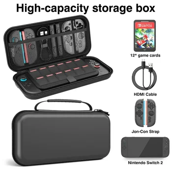Compatibile con Switch 2, custodia protettiva impermeabile portatile, leggera e di grande capacità per console e accessori