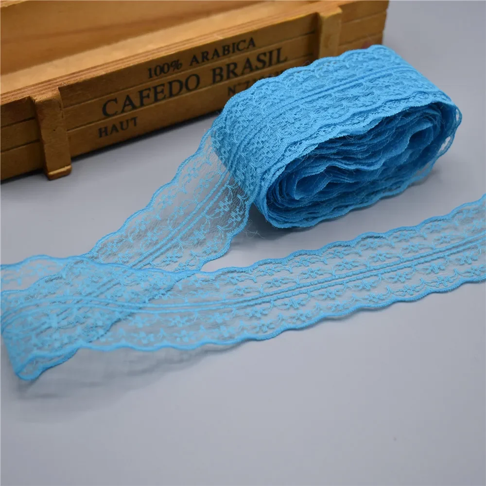 Lace Sewing Supplies 10 yards Lace Ribbon 45MM Width Trim Fabric DIY Embroidered Net Cord for Decoration