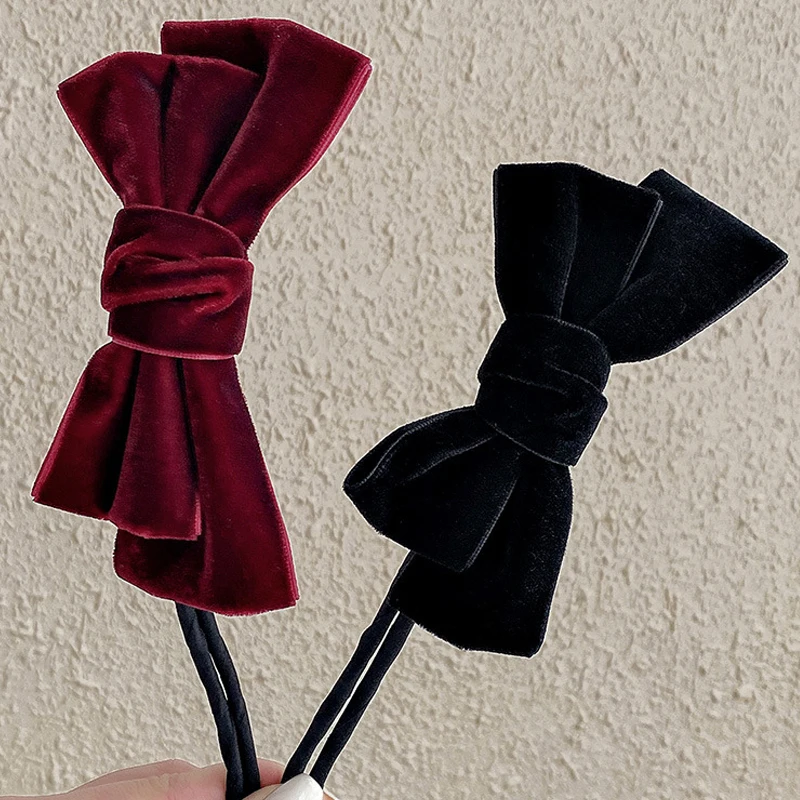 

Elegant Fashion Velvet Bow Hairpin Bun Maker Twist Headband Lazy Hair Accessories Women Hairstyle Hair Stick Banquet For Party