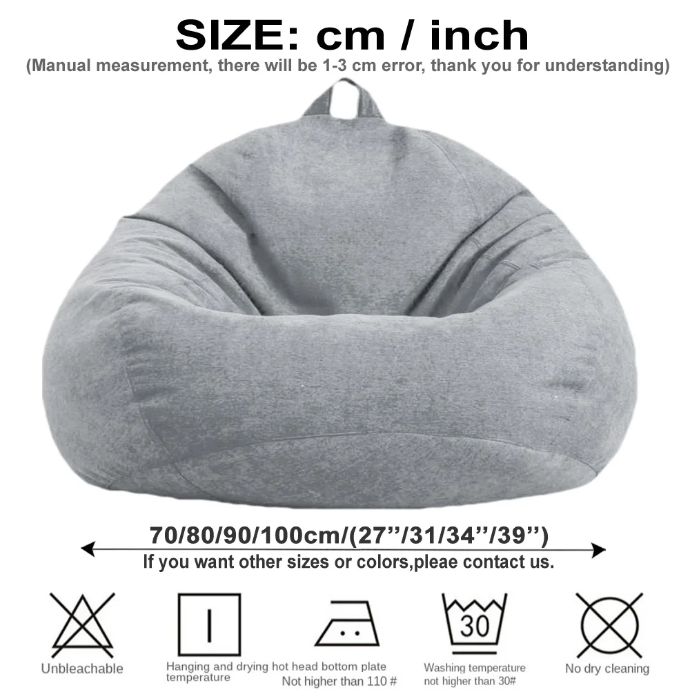  Bean Bag Chairs for Adults and Kids,Storage Bean Bag Chair Coat  ,No with Filling,Blue,80*100cm : Home & Kitchen