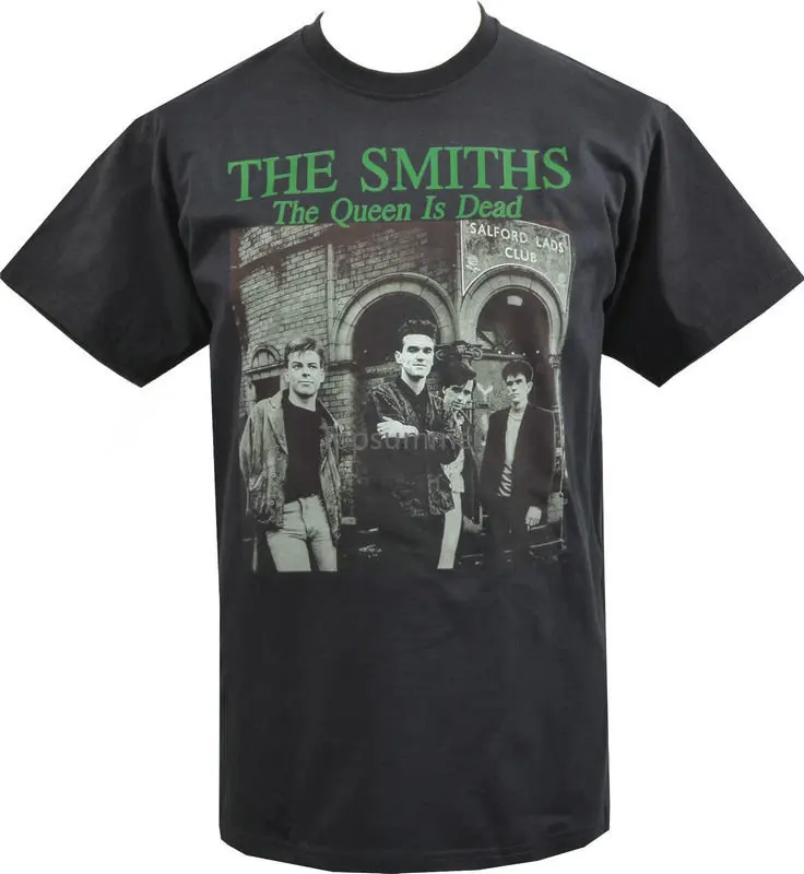T-Shirt Nera Da Uomo The Smiths Queen Is Dead British Morrissey Northern S 3Xl Custom Di Alta Qualità