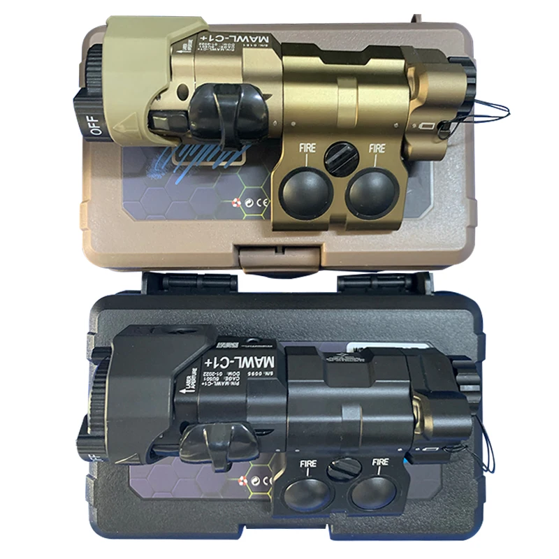 Tactical MAWL C1+ Red Green IR Laser Flasglight White LED Strobe Hunting Aiming Rays Sight Fit 20mm Picatinny Rail Airsoft Lamp