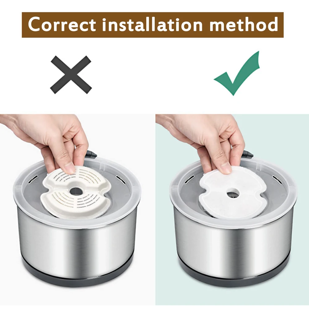 4/8/32Pcs Replaced Activated Carbon Replacement Fountain Filters For Cat Pet Dog Water Drinking Dispenser Replacement Set 5