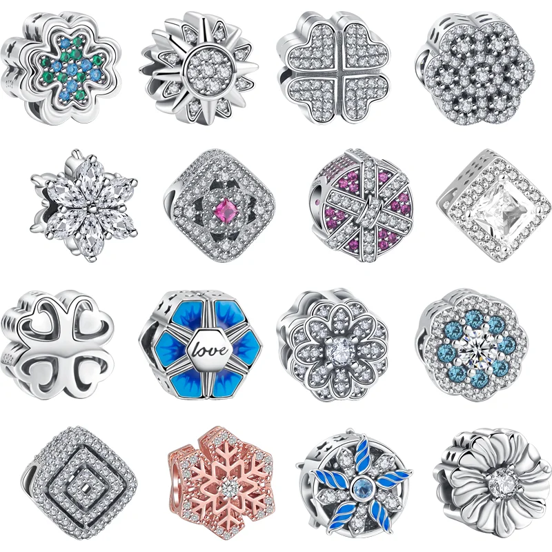 

Браслеты Pandora женские из серебра пробы, подвески для браслетов, Изящные Ювелирные украшения для подарка