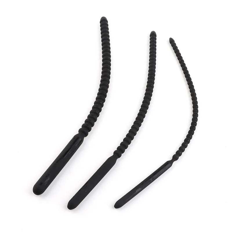3 Sizes Silicone Thread Male Penis Plug Urethral Dilator Sound Stretching Sex Toy for Men Urethral Plug Dilator Catheter