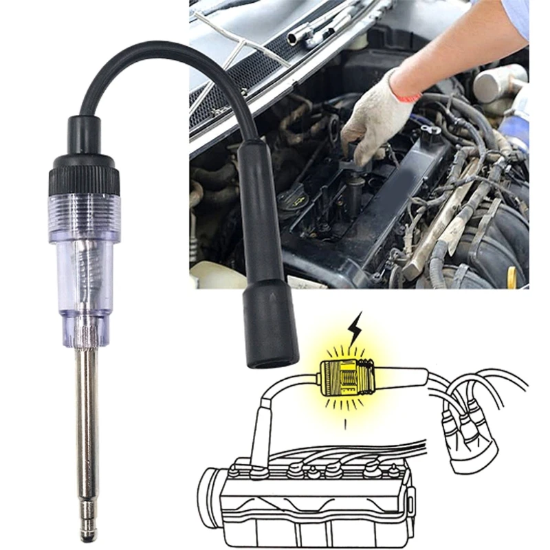 

270mm Ignition for Spark Plug Tester 12v In-line Wire Test Foolproof Tool DropShipping