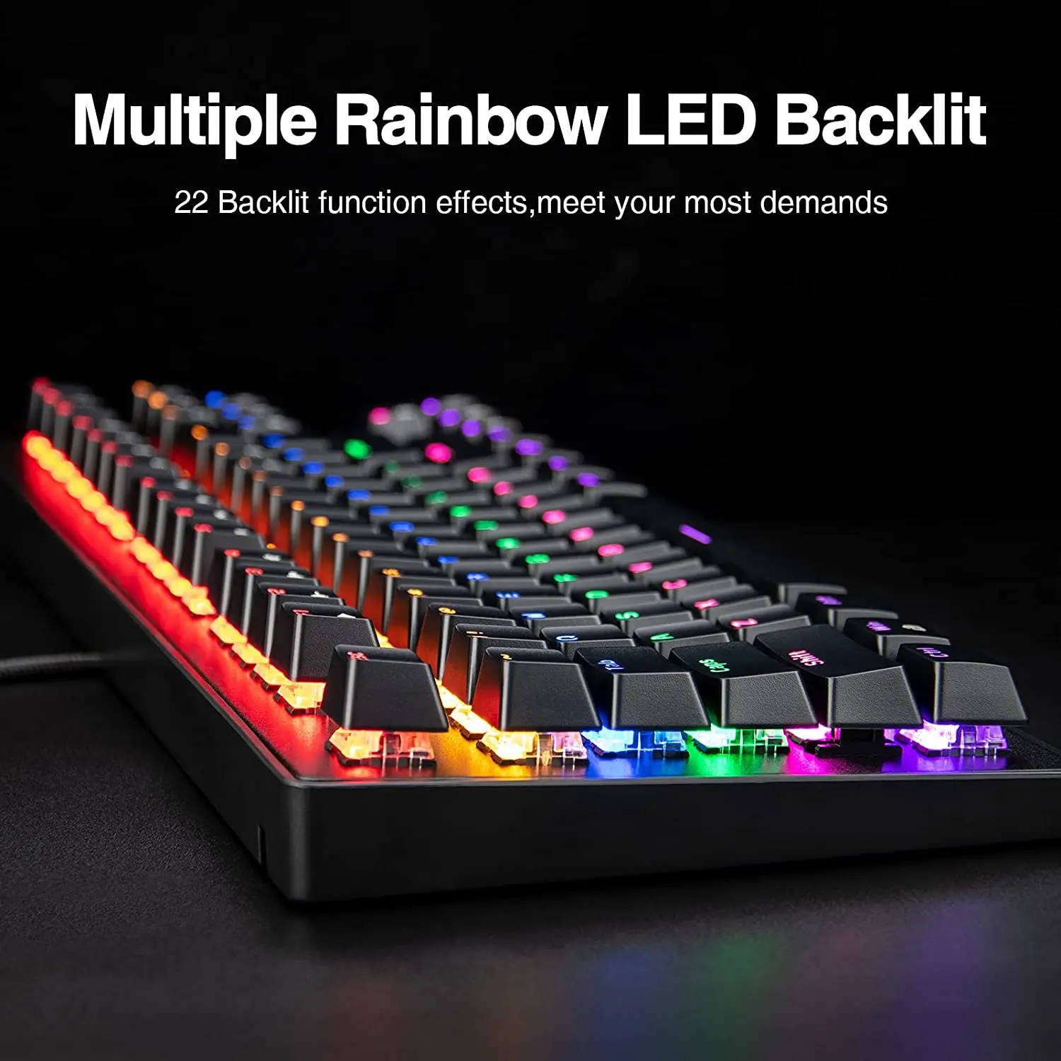 Rii-waterproof Portable Rgb Computer Keyboard Backlit Ergonomic Colorido 104 Teclas Acessórios de Computador