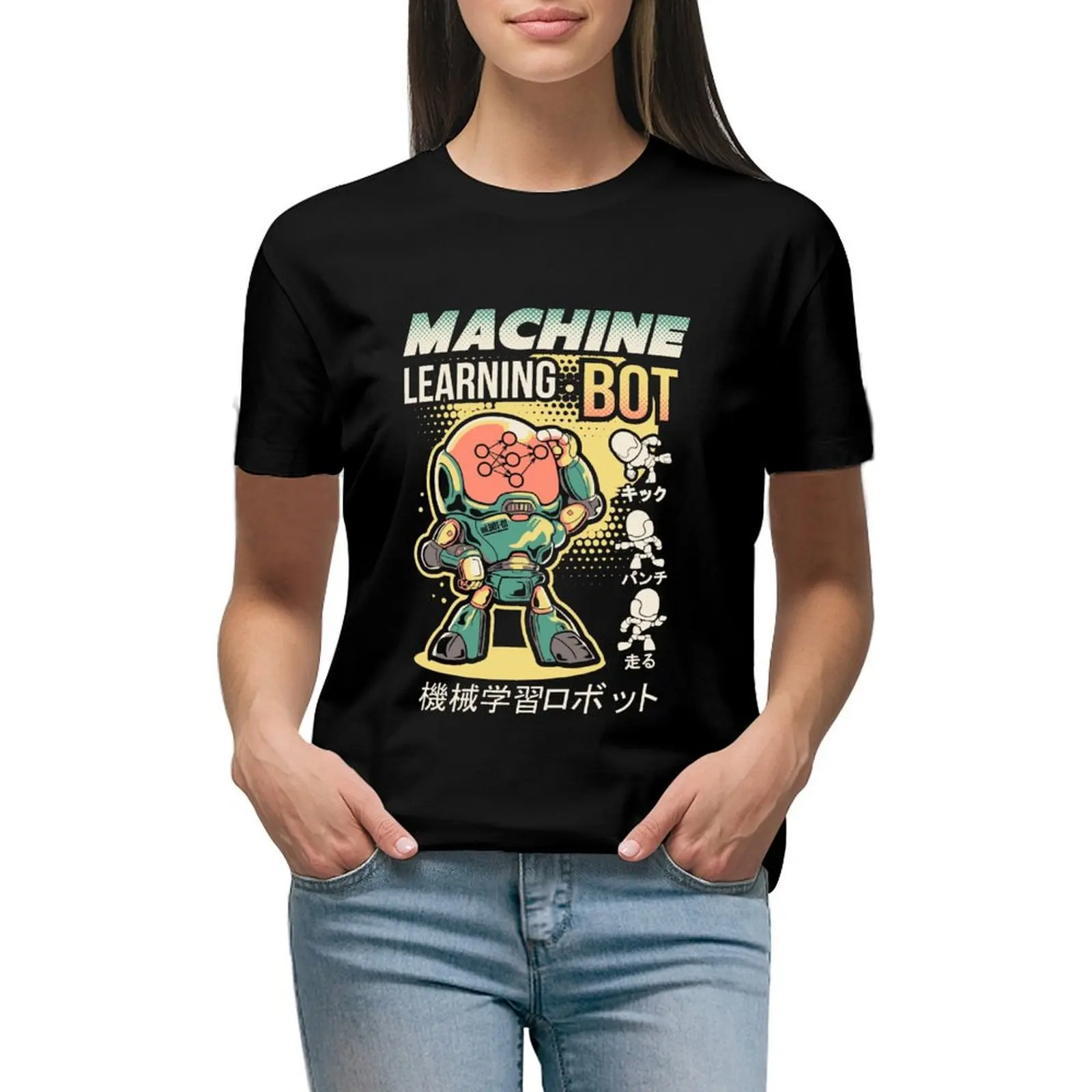

Machine Learning Bot T-shirt tees Short sleeve tee t shirt dress Women