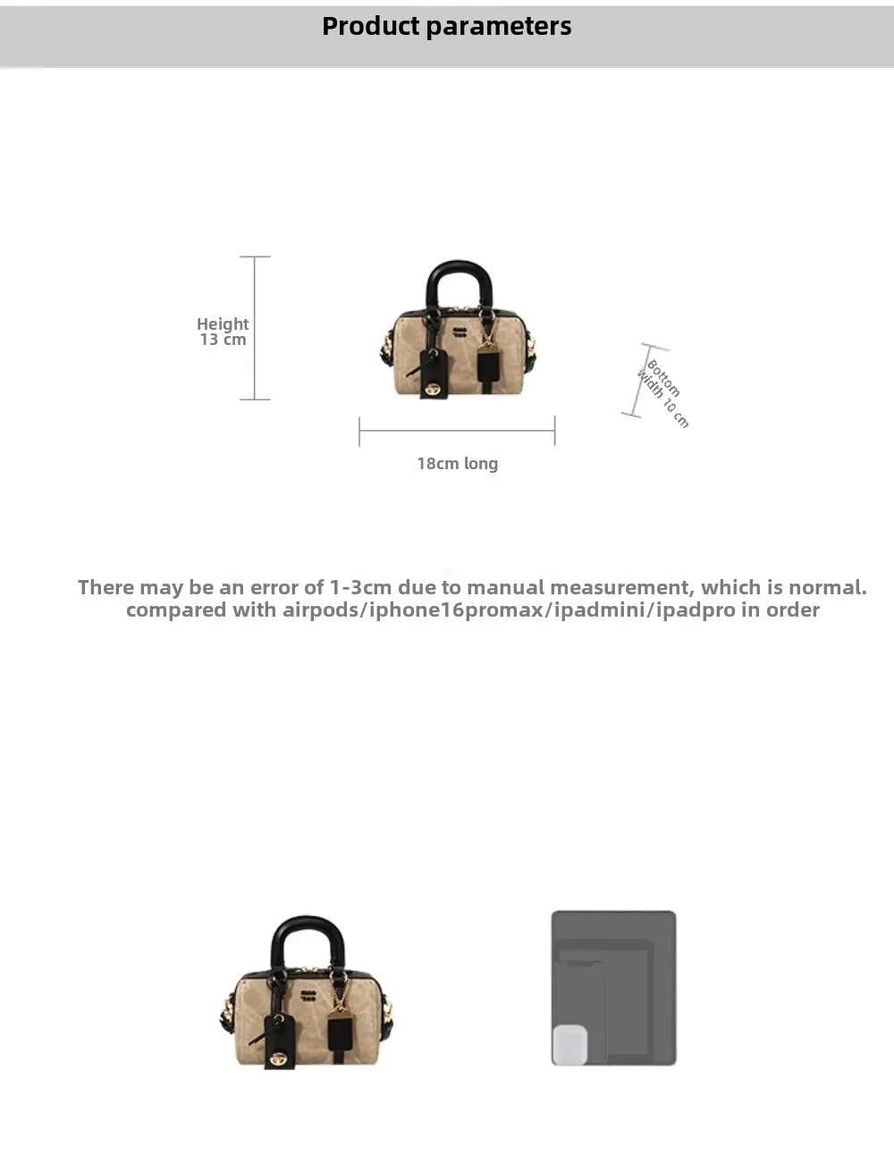 Nanfeng Chio2nd internet celebrity semi cooked mocha pillow bag women's new handheld small handbag shoulder crossbody bag