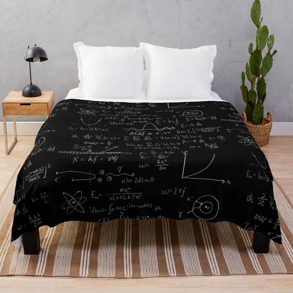 

Quantum physics Throw Blanket Camping Bed covers Blankets