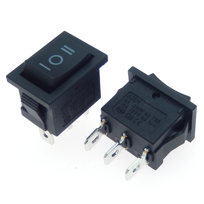 Push Button Switch KCD1 2pin 3pin 4pin 21*15mm ON-OFF boat car rocker switch 6A/250V AC 10A/125V AC with red blue green and yellow light 5PCS