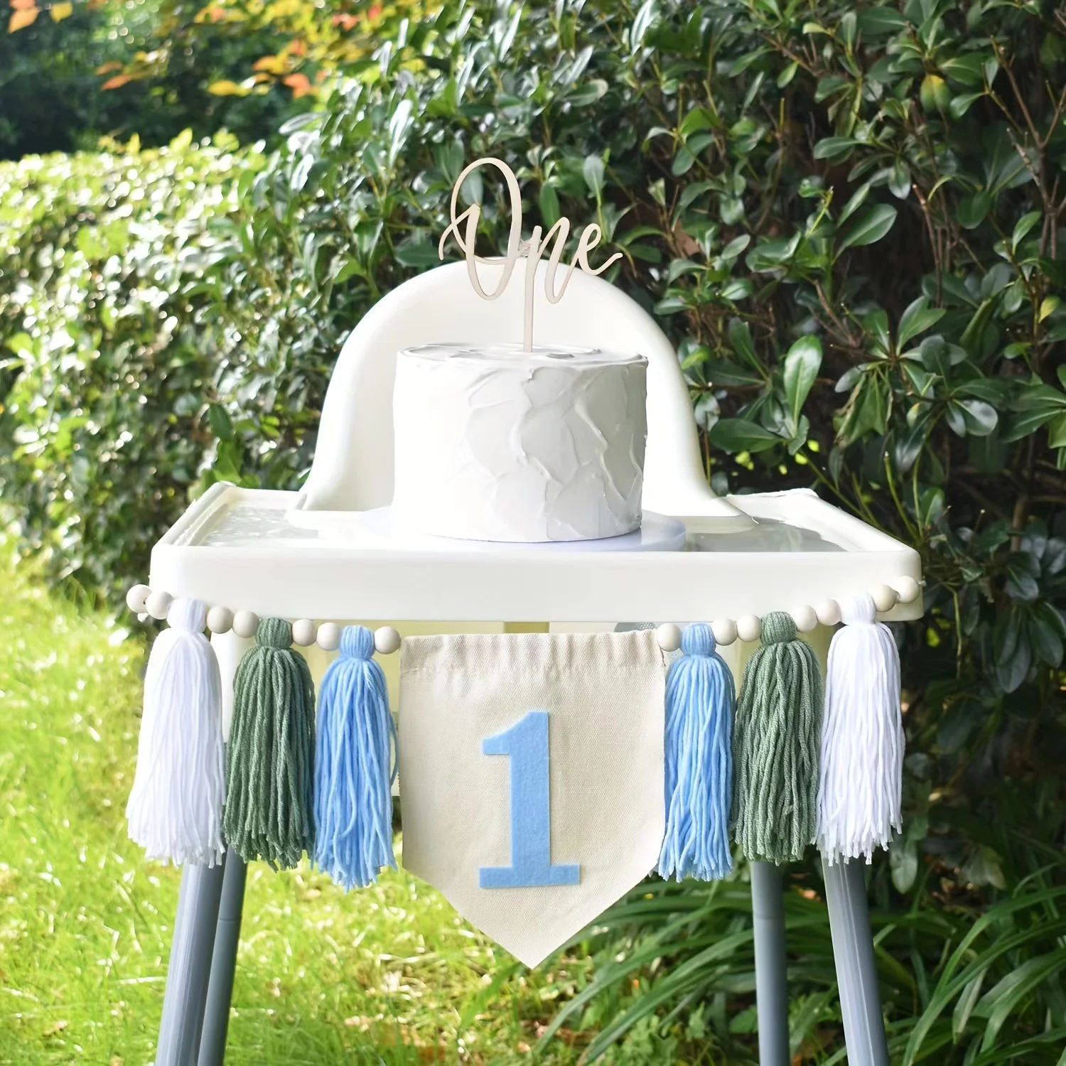 1st Kids Birthday Pink Highchair Garland One Party Blue Cream Banner Backdrops Decoration Burlap First Flag Hanging Party Decorations Birthday Banner