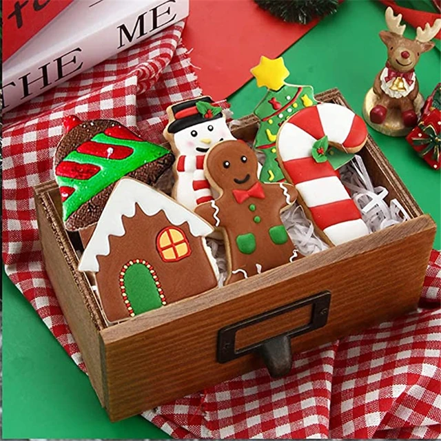 Christmas Cake Mold Silicone Mold Christmas Tree Gingerbread Man Snowflake Christmas  Mold Biscuit Candy Mould - AliExpress