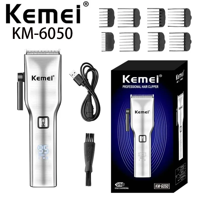 new-design-digital-display-hair-clipper-kemei-km-6050-multifunction-usb-charging-low-noise-personal-fast-cutting-barber
