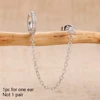 1 pièce 14K plaqué or cheval oeil chaîne gland Zircon boucles d'oreilles pour femmes géométrique minimalisme boucles d'oreilles bijoux accessoires