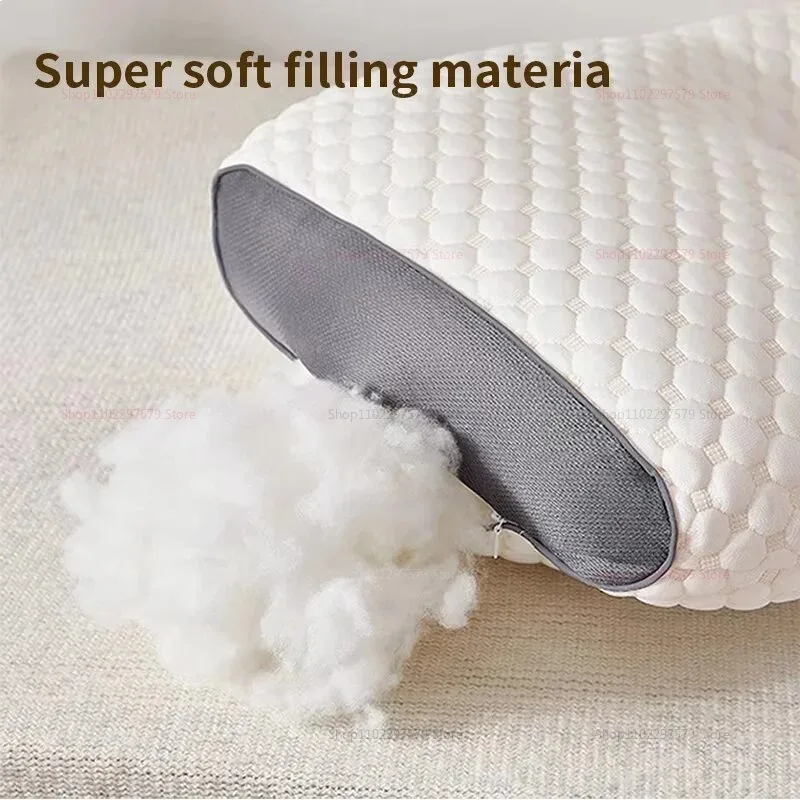 Pillow Helps Sleep and Protect The Neck. Orthopedic Home Use Soybean Fiber SPA Massage Is  Convenient  and  Comfortable