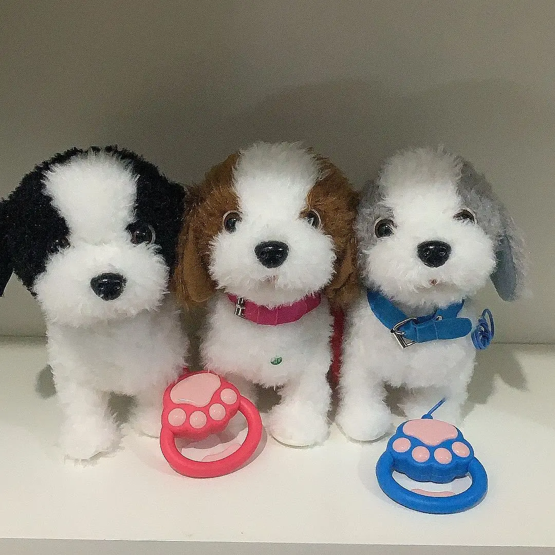 MERIGLARE Electronic Pet Plush Dog Walking Cute Simulation Funny Interactive Toy for Children Toddlers Birthday Gift Stuffed Animals - Labrador, Size
