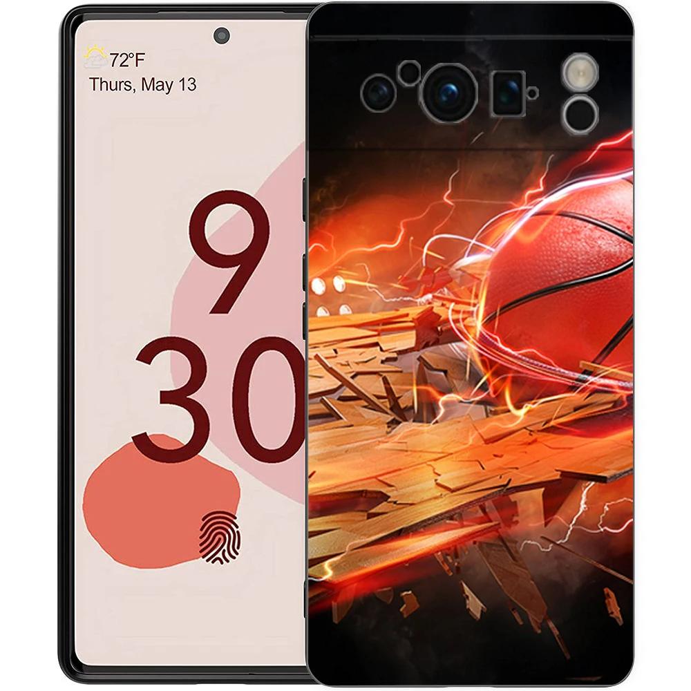 Coole Basketball-Handyhülle für Google Pixel 9, 8, 7, 6, 7A, 6A, Pro, stoßfestes Silikon, weich, 9 Pro, XL, Silikonhülle, Capas Fundas – Detail 2