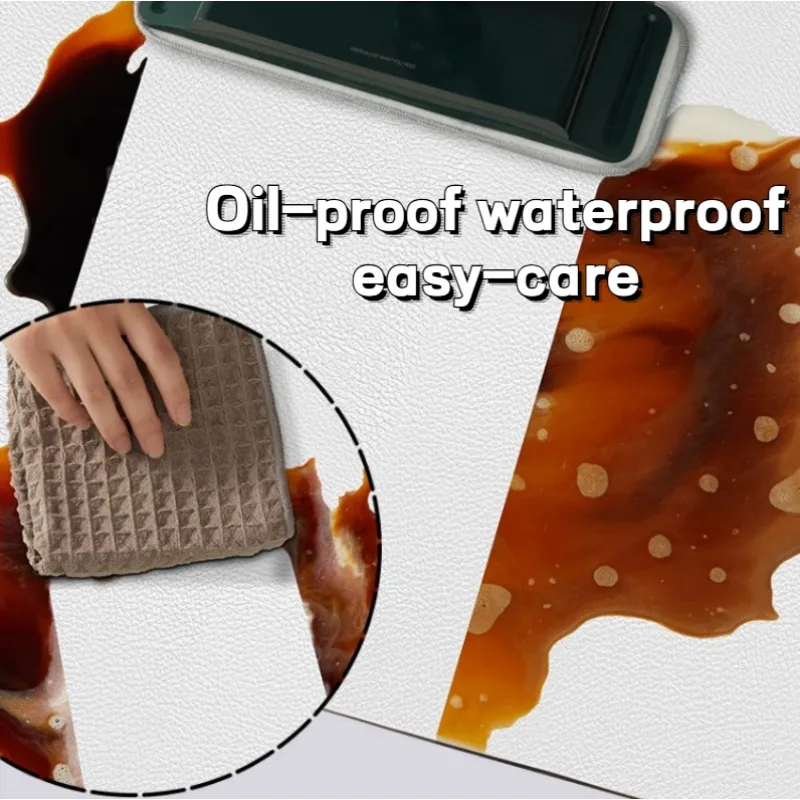 Light Luxury Kitchen Floor Mat Scrubbable Oil-proof Dirt-proof PVC Waterproof Carpet Easy To Clean Balcony Rug Ковер Tapis 러그