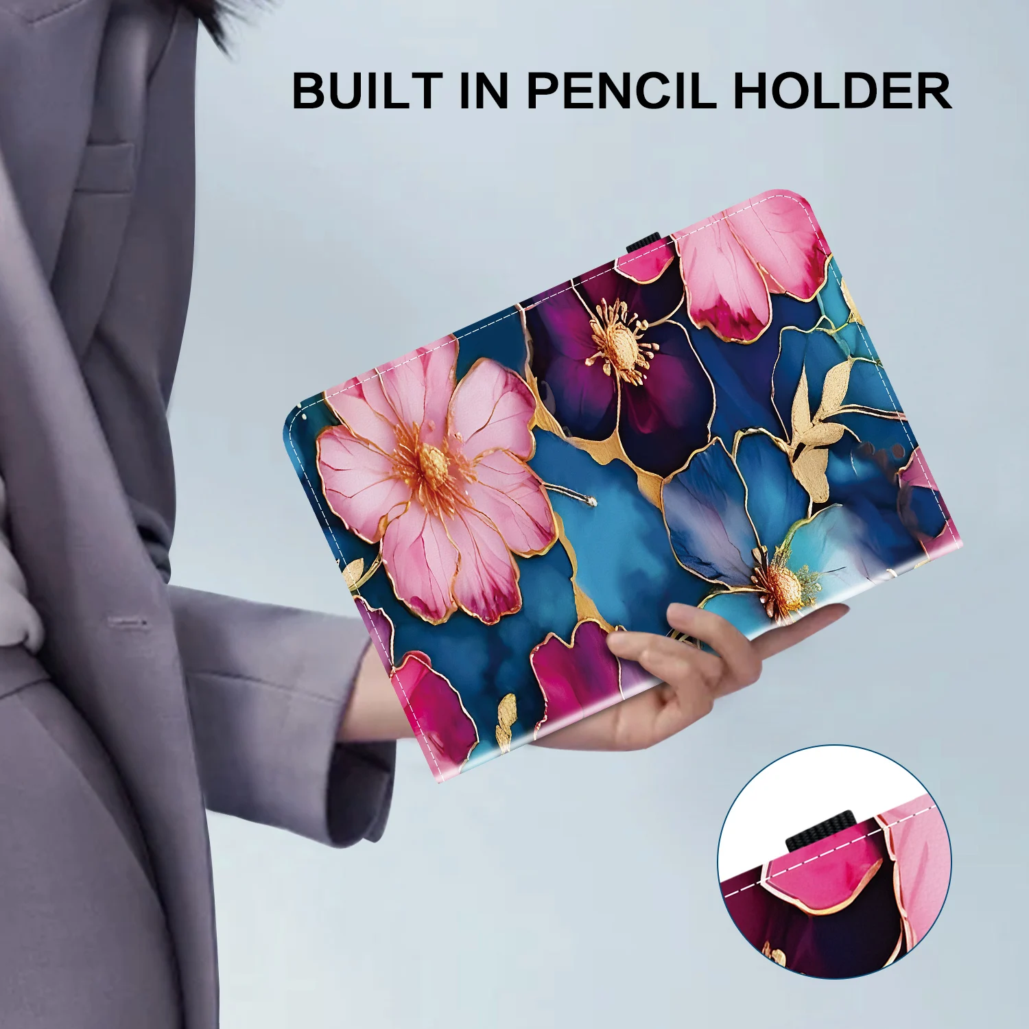 Premium Leather Tablet Cover - Sleek 11-12 Inch Universal Fit Cases