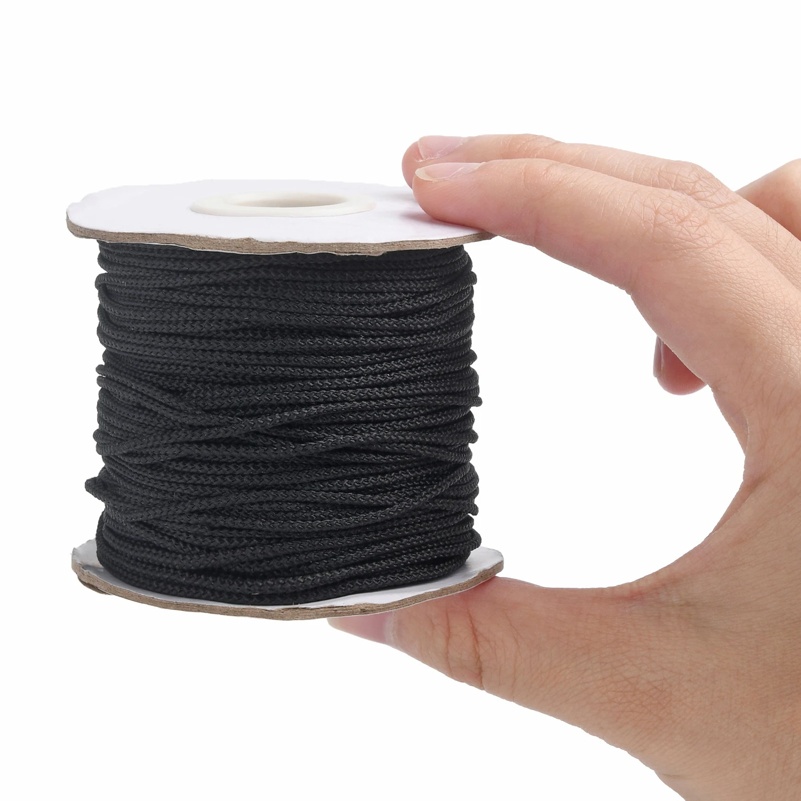 Panda hall ca. 50m/Rolle 2mm schwarz weiß Farbe Nylons chnur Trimm schnur Perlen Knoten Faden Schnur für DIY Handwerk Schmuck herstellung – Detail 13