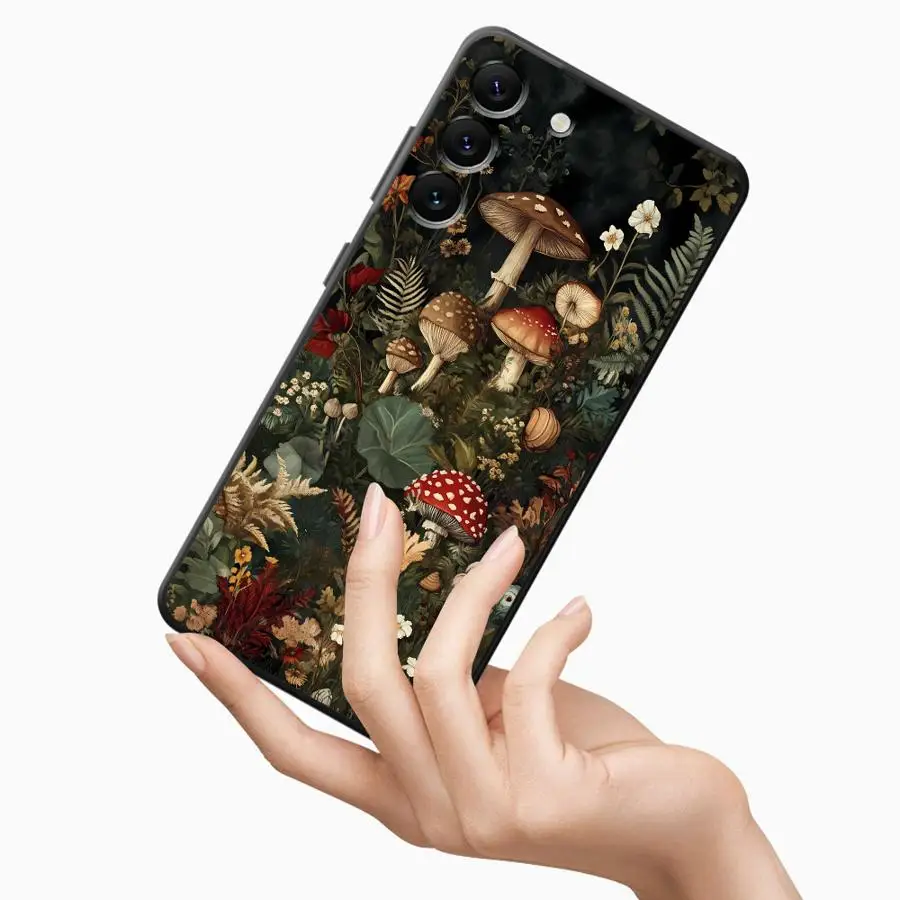 Vintage Mushroom Phone Case - Retro-Style Cover with Fungi Design