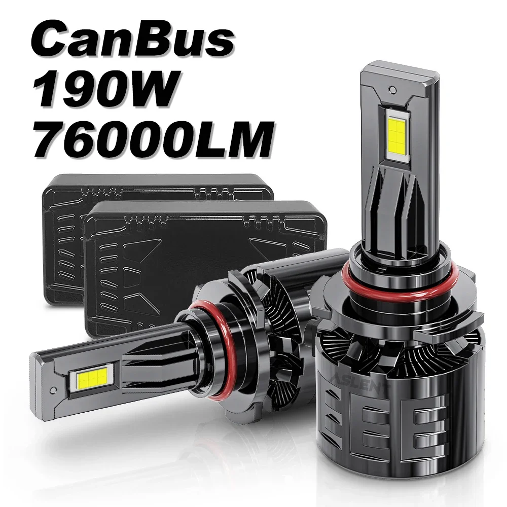 

DATONG Car LED H1 H3 H4 H7 H11 H8 H9 12V 6000K Bright White HB3 9005 HB4 9006 Auto Headlight Canbus LED Lamps 190W 76000LM, 2x