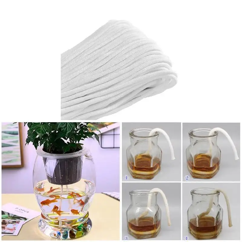 10M Self-Watering Wick Cord Vacation Planter Pot DIY Automatic Watering Device System Potted Auto Drip Waterer Cotton Rope