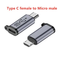 Universal USB Type - C to Mini & Micro USB Adapter - Fast Charge & Data Sync at 480Mbps, 18W (Type C to Micro)