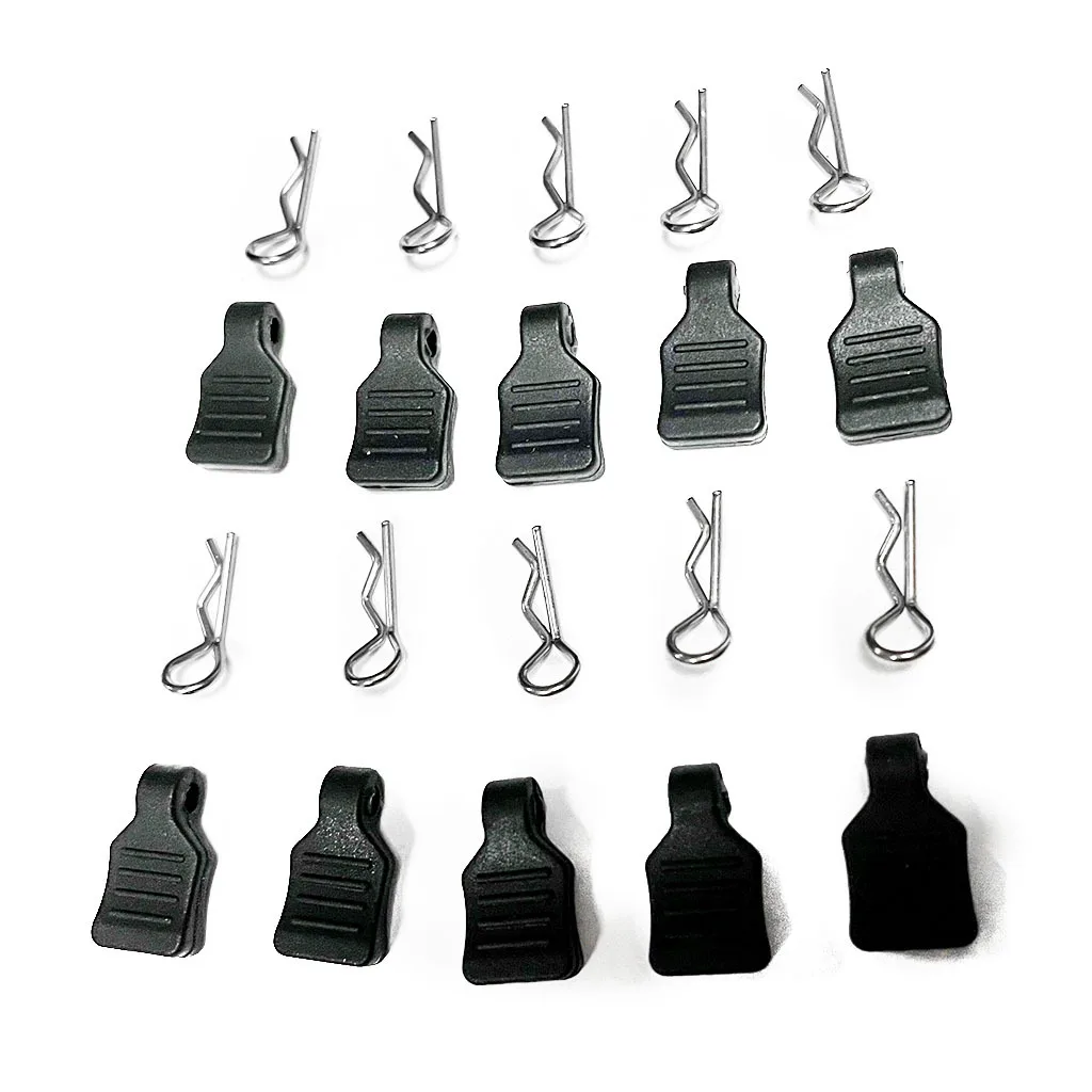 

10Pcs Metal RC Body Clips With Plastic Pull Tab For AXIAL SCX24 AXI90081 AXI0001 AXI0002 RC 1:24 1:18 Anti-lost Car Shell Clip