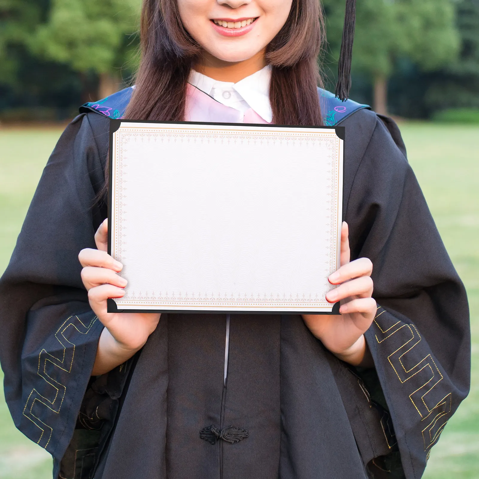 10Pcs 빈 디플로마 인증서 용지 A4 인쇄 가능 쓰기 가능 인증서 내부 용지 스포츠 시상 사무실 학교용