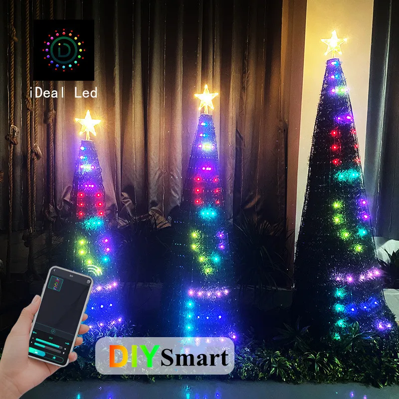 DIY Smart Christmas Tree Lights APP Remote Control String Lights for  Bedroom Window Christmas Navidad Wedding Party Decoration