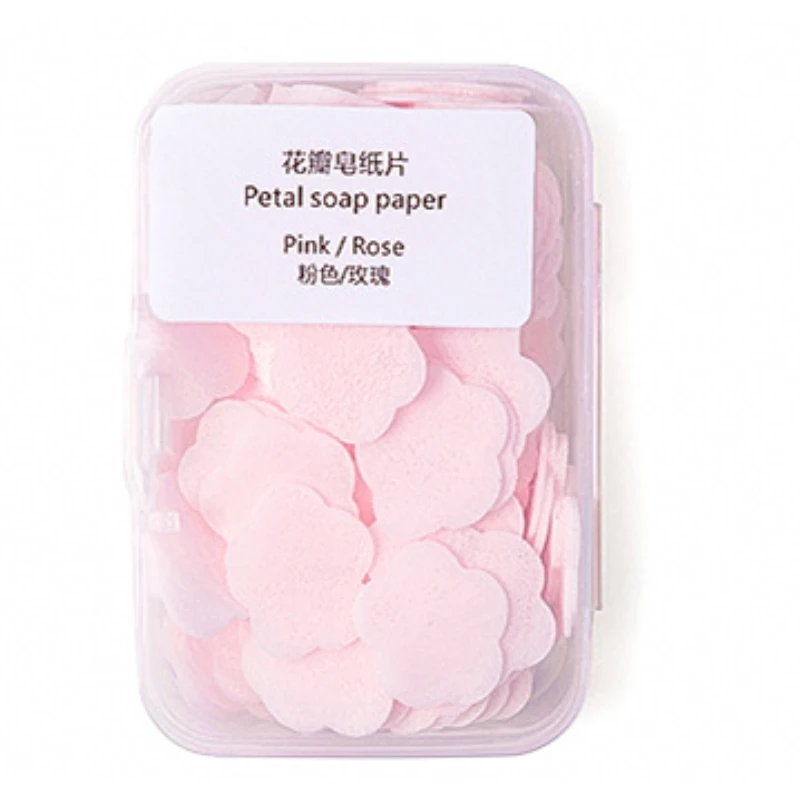 Disposable Soap Paper 50/100Pcs Disposable Cleaning Soap Paper Cartoon Paper Soap Tablets For Travel Portable Mini Traveling Bath Tools