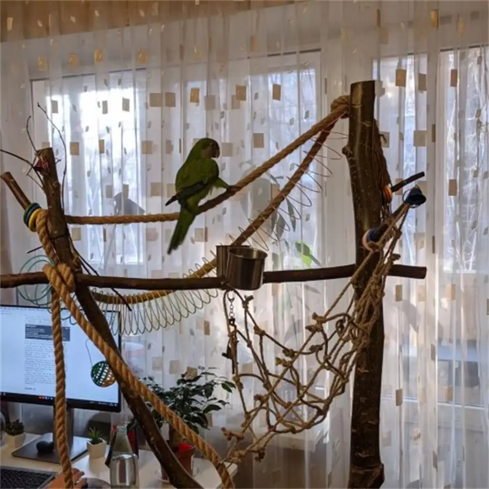 Linen Parrot Climbing Net 4