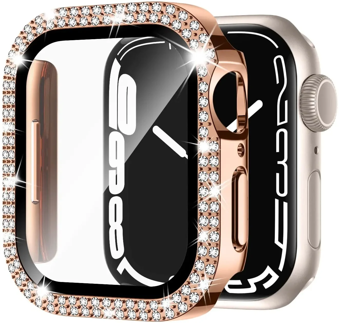 

Diamond Bumper Protective Case for Apple Watch Cover Series 7 6 SE 5 4 3 38MM 42 MM For Iwatch 45mm 41mm 40mm 44 mm