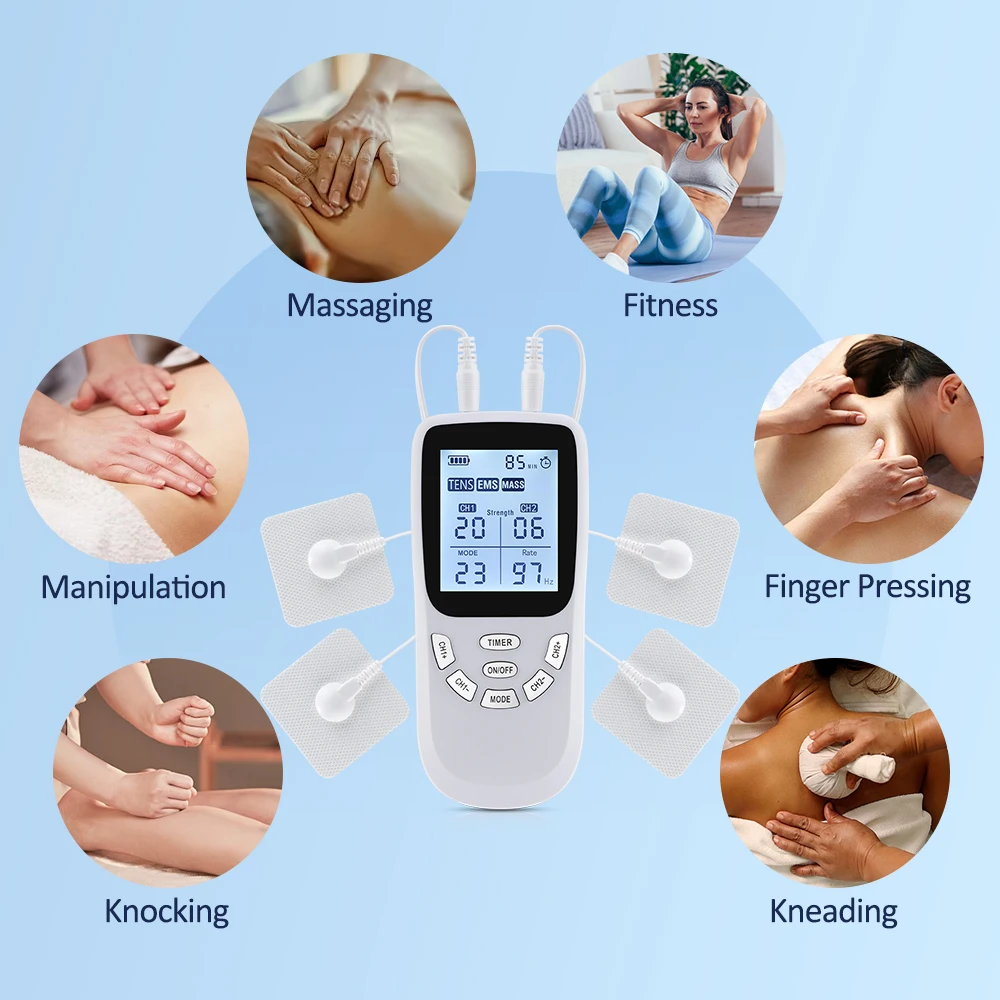 Electric Muscle Stimulator Device 36 Modes EMS TENS Pulse Body Massage for Neck Back Body Digital Display Slimming Machine