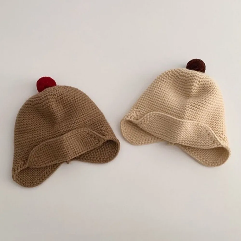 New Warm Winter Earmuffs Cute Design Windproof Earflap Hat Solid Color Ear Protection Cap Boys Girls