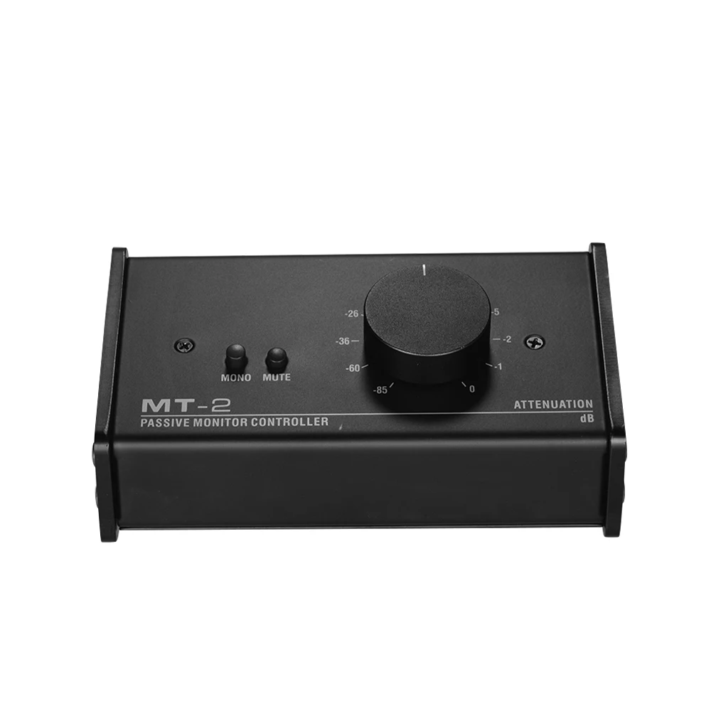 MT-2 Passive Monitor Controller with XLR 3.5mm Inputs Outputs Supports Attenuation Control Mute Function Tools Stage Audio