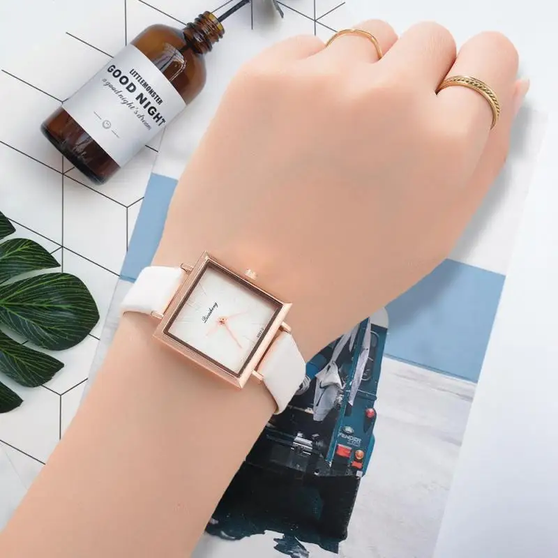 Luxury Rose Gold Elegant Women's Watch Fashion Casual Leather