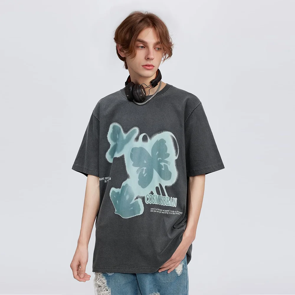 Aelfric Eden Graphic Tees Men Y2k Cartoon Oversized T Shirts Women  Streetwear Vintage Tees Unisex Summer Tops