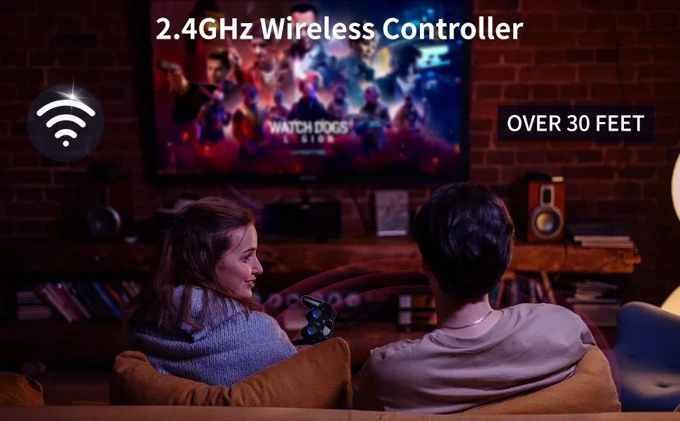 Manette de jeu sans fil 2,4 GHz avec adaptateur OTG pour smartphone, tablette, PC ou Smart TV Android P3_voghion.com