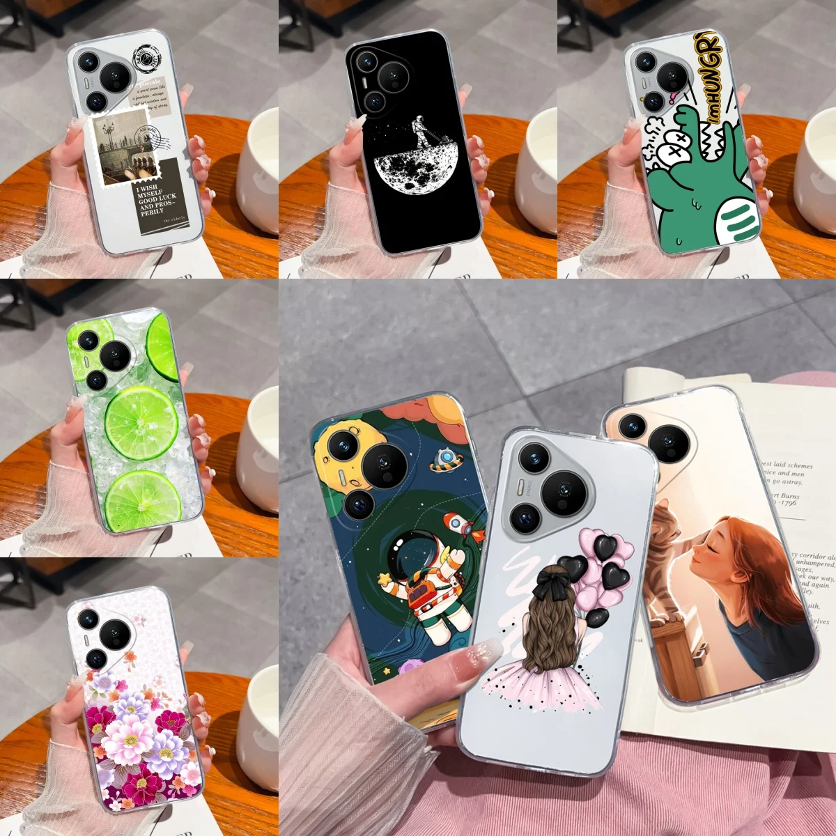 Astronaut Girl Clear Shockproof Durable Silicone Phone Case