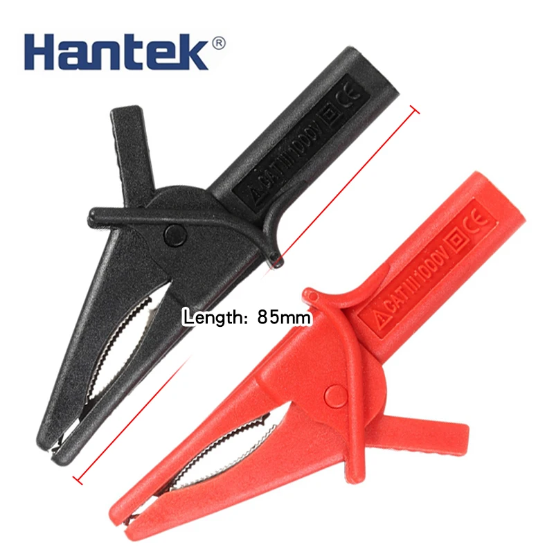 Automotive Oscilloscope Accessories Crocodile Clamp Test Head Red and Black 1 Pair 4mm Tail Plu Hantek HT18A