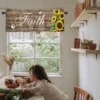 Valances for Kitchen Living Room Small Window Valance Faith Makes All Things Possible Sunflower on a Wooden Board 1 Panel 6